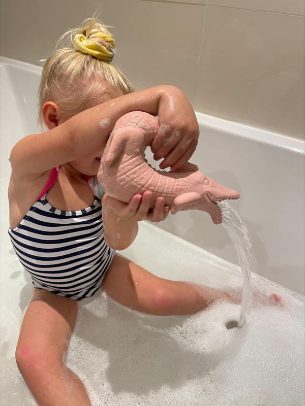 Silikon-Gießkanne Krokodil – Hellblau - Tublu.de