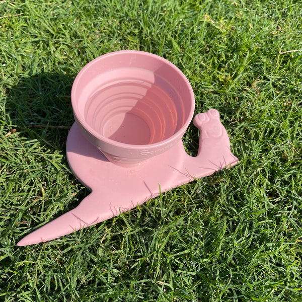 Silikon-Messbecher Schnecke – Puderrosa - Tublu.de