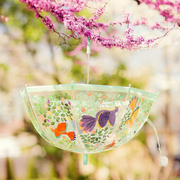 Regenschirm  - Vögel und Blumen - Tublu.de