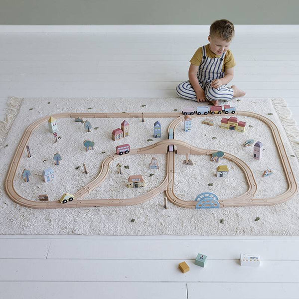 Holzeisenbahn XXL – 107 Teile - Tublu.de