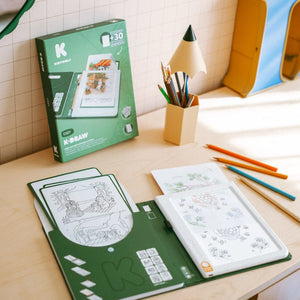 Leuchttablett zum Abpausen - KidyDraw mit 30 Vorlagen, Cozy (ab 8 Jahren)