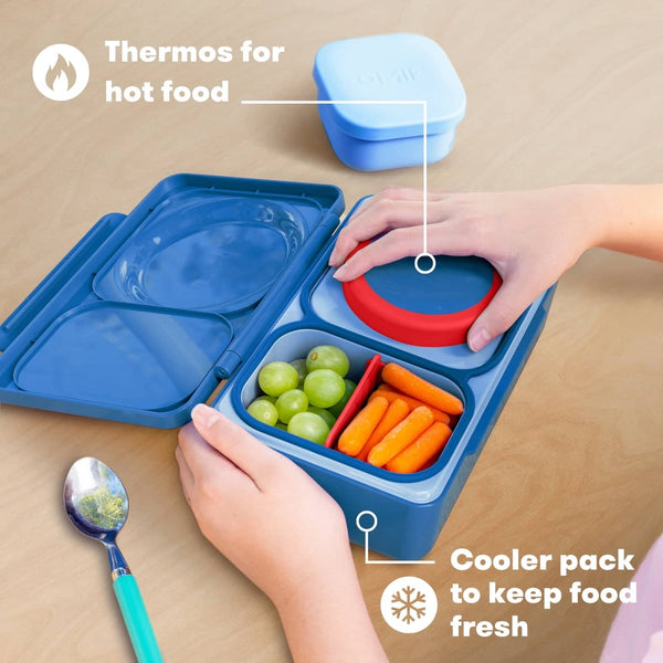Lunchbox mit Thermosbehälter OmieBox Up – Cosmic Blue