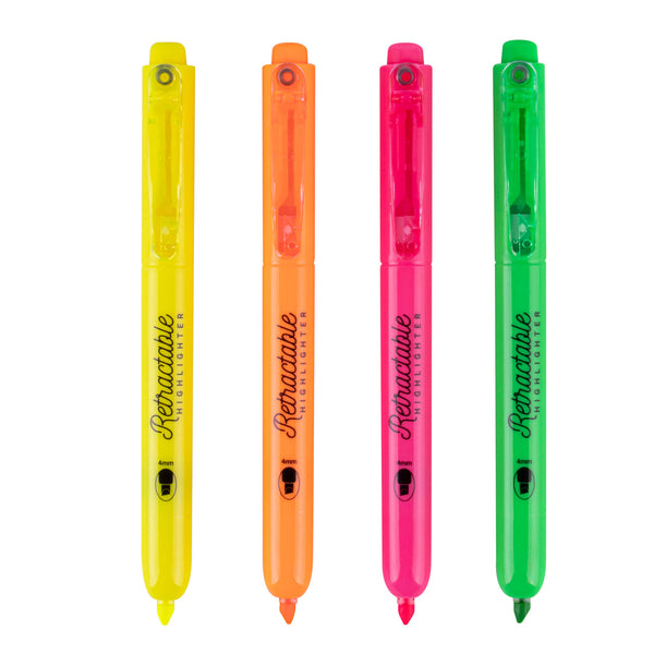 Ausziehbare Textmarker – 4 fluoreszierende Farben - Tublu.de