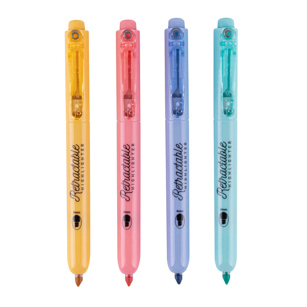 Ausziehbare Textmarker – 4 Pastellfarben - Tublu.de