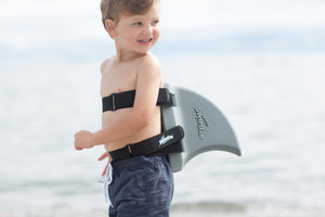 Haifischflossen-Schwimmgürtel für Kinder – Grau