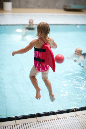 Haifischflossen-Schwimmgürtel für Kinder – Rot