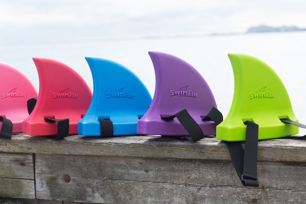 Haifischflossen-Schwimmgürtel für Kinder – Limette