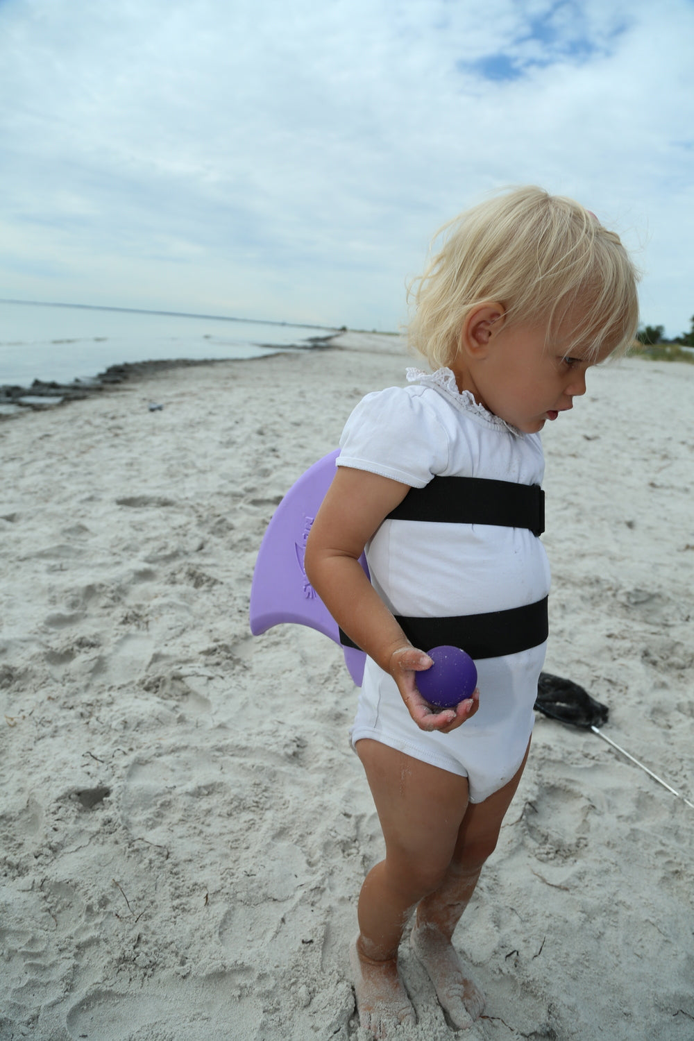 Haifischflossen-Schwimmgürtel für Kinder – Lila