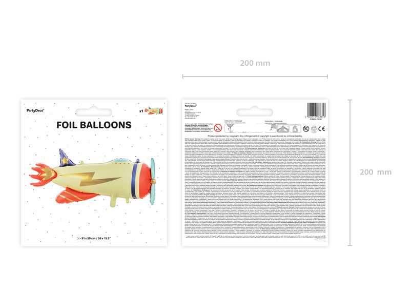 Folienballon – Flugzeug 91 x 39 cm