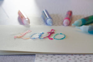 Glitzer-Dekokleber – 5 Regenbogenfarben - Tublu.de