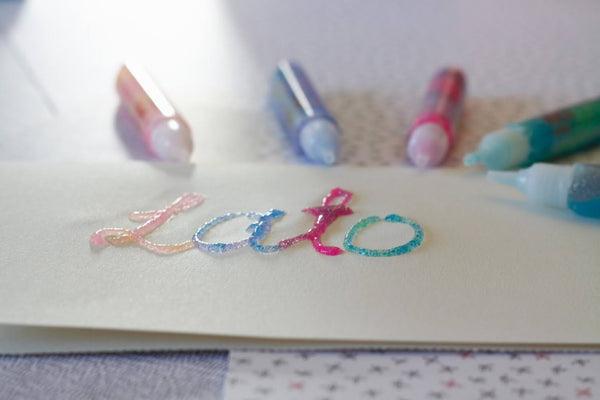 Glitzer-Dekokleber – 5 Regenbogenfarben - Tublu.de