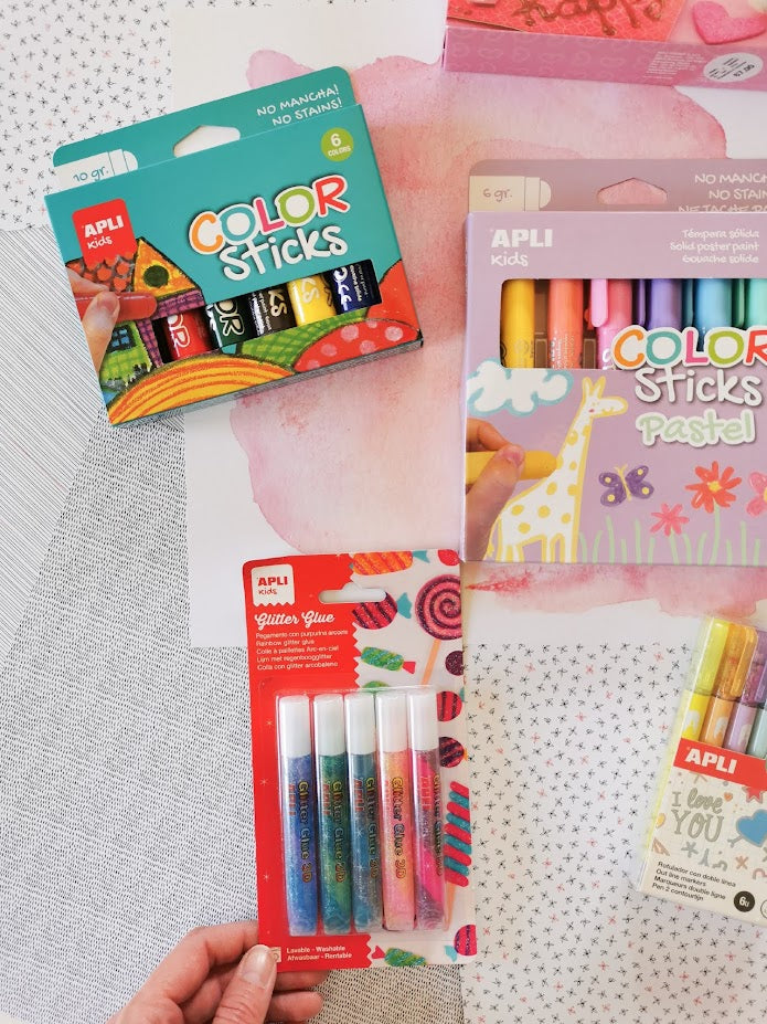 Glitzer-Dekokleber – 5 Regenbogenfarben - Tublu.de