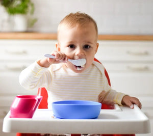 Esslernschüssel für Babys Doidy Bowl – blau