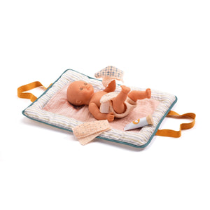 Tragbare Wickelunterlage für Puppen Pomea  – Blauer Schmetterling - Tublu.de