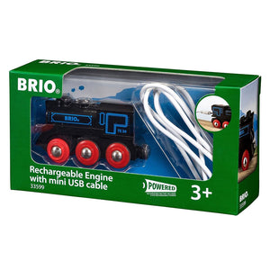 Schwarze Lokomotive mit Mini-USB