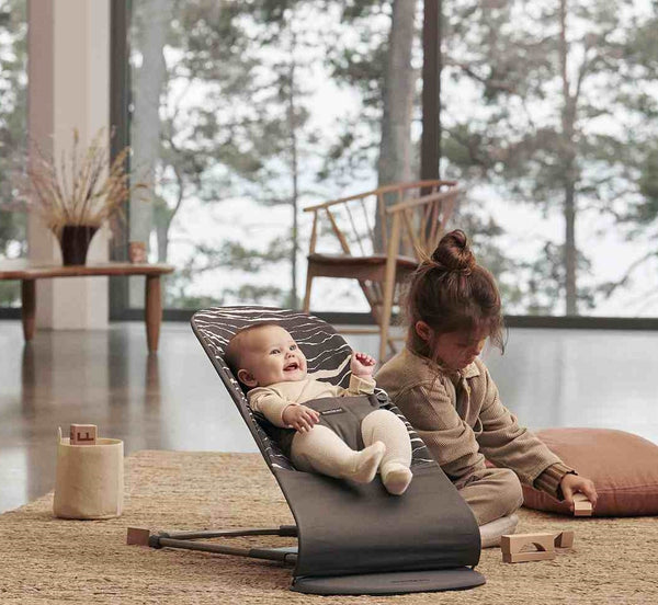 Babywippe BLISS COTTON – Anthrazit/Landscape Print