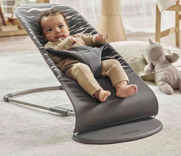 Babywippe BLISS COTTON – Anthrazit/Landscape Print