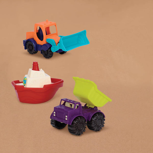 Set mit drei Mini-Fahrzeugen – Loaders & Floaters - Tublu.de