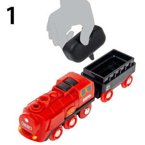 Set mit batteriebetriebener Dampfeisenbahn