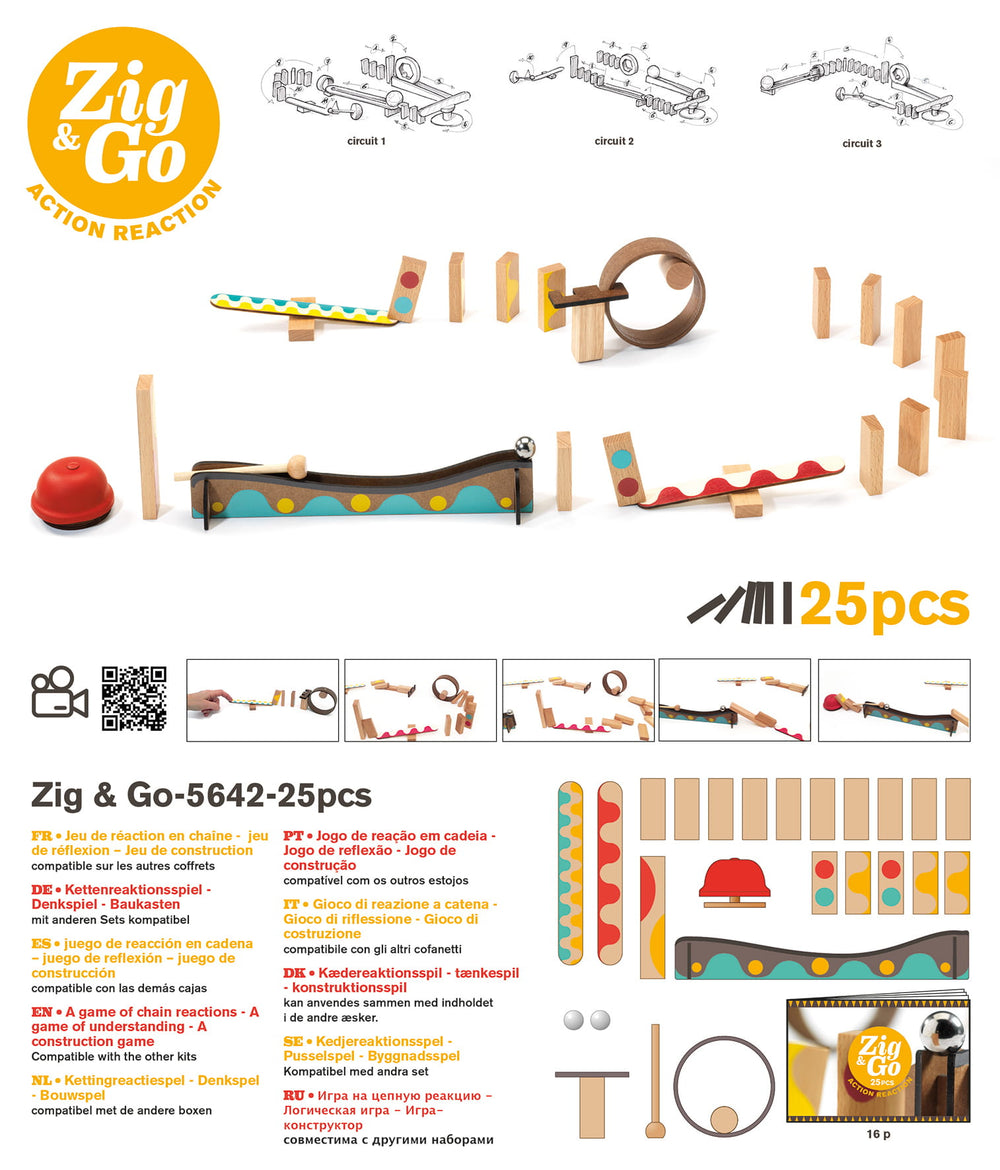Zig&Go-Bahnbauset – 25 Teile