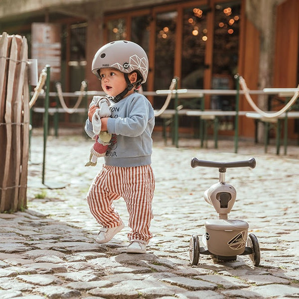 Laufrad und Fahrrad 2in1 Highwaykick 1 Lifestyle  1-5 Jahre - Brown Lines - Tublu.de