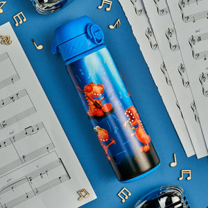 Edelstahl-Trinkflasche 600 ml - Dino-Band