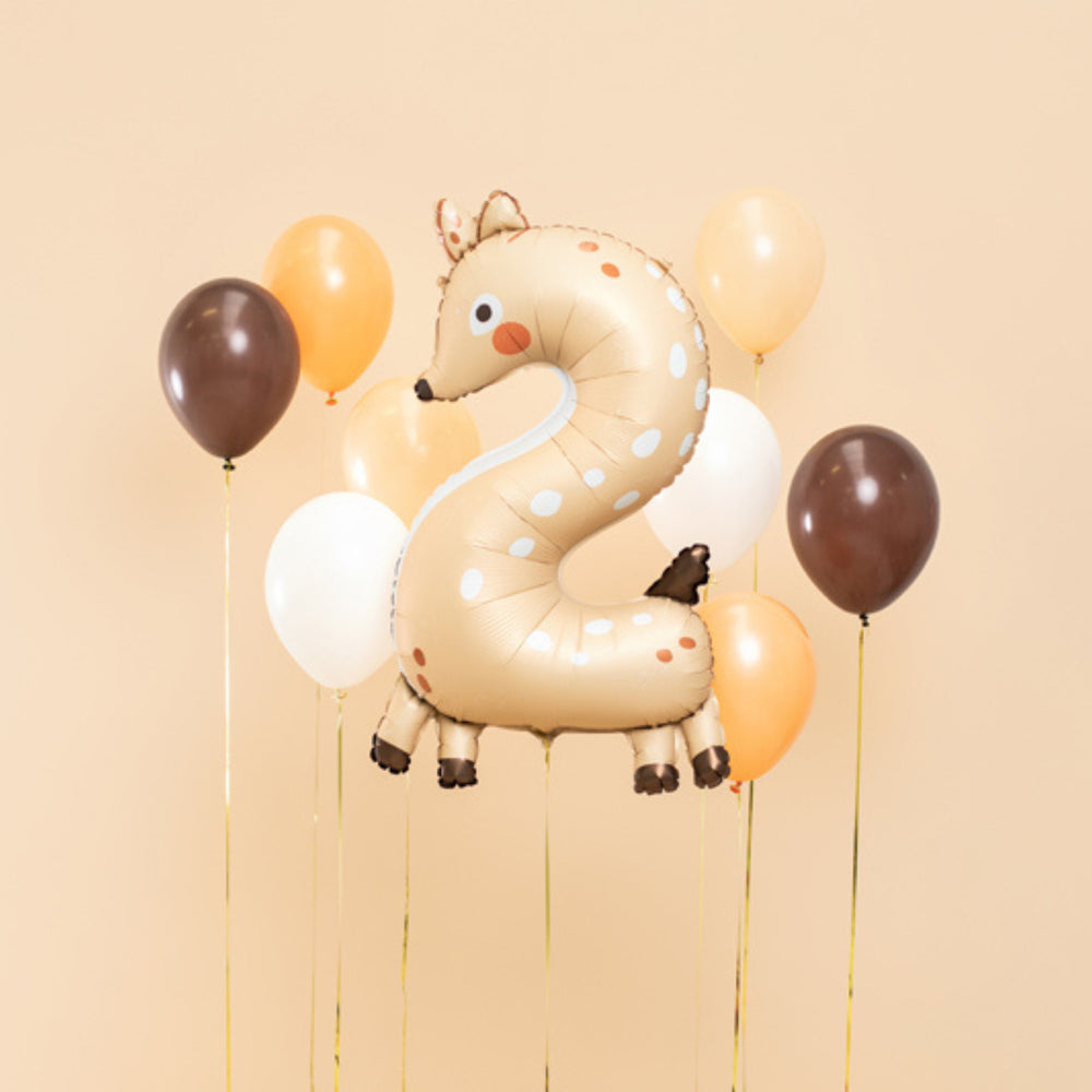 Folienballon 102 cm – Zahl 2 Reh