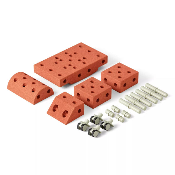 Kreative Bausteine zur Förderung der Grobmotorik Explorer Set – orange 15 in 1 - Tublu.de