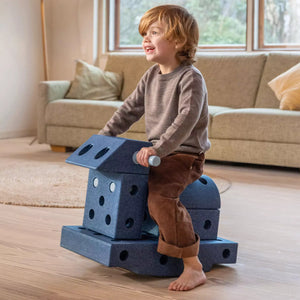 Kreative Bausteine zur Förderung der Grobmotorik Explorer Set – sandgrau 15 in 1