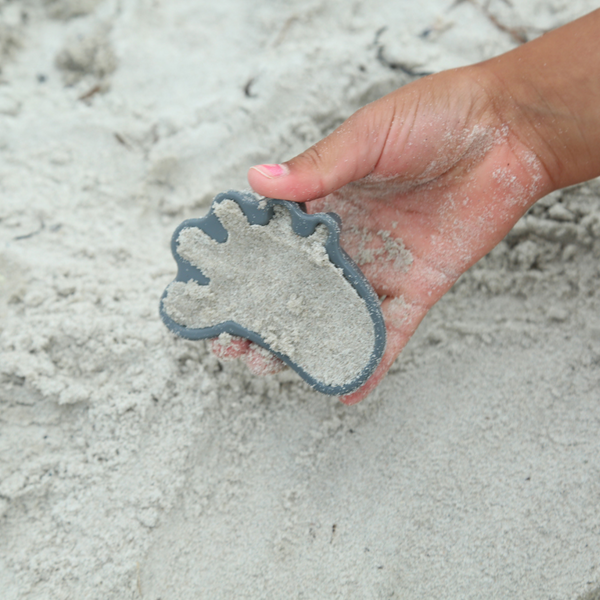 Silikon-Sandförmchen, 4 Stück – Grau - Tublu.de