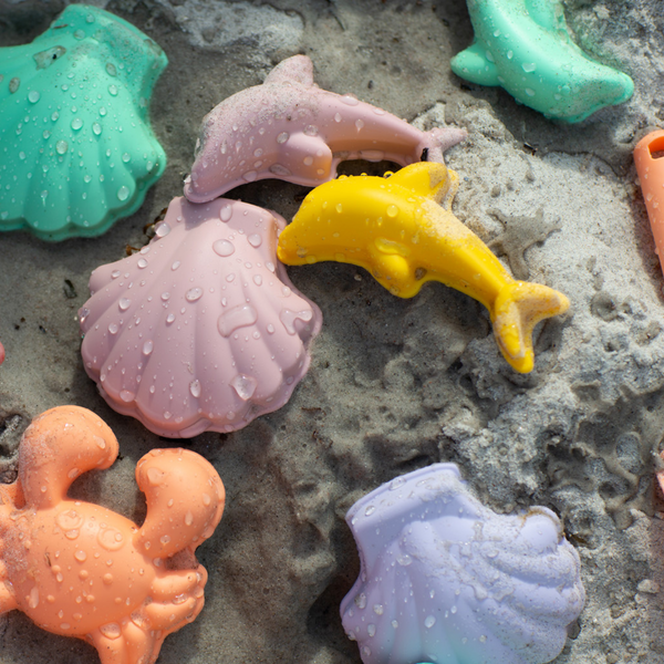 Silikon-Sandformen, 4 Stück – Koralle - Tublu.de