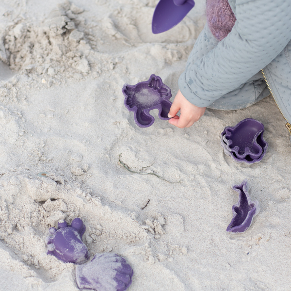 Silikon-Sandförmchen, 4 Stück - Violett - Tublu.de
