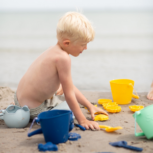 Zusammenklappbarer Eimer für Wasser und Sand – Marineblau - Tublu.de
