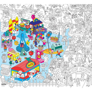 Riesiges Malbuch – Vergnügungspark 100 x 70 cm - Tublu.de