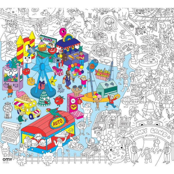 Riesiges Malbuch – Vergnügungspark 100 x 70 cm - Tublu.de