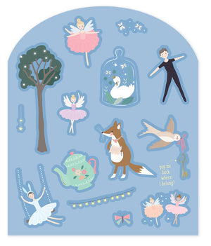 Zestaw naklejek wielokrotnego użytku Floss&Rock - Baletnice - Tublu.de