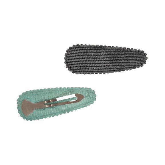 Haarclips Cuty Clips - Bunny Ears Grau-Grün