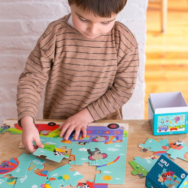 Puzzle in einem Kartonhaus – Safari 3+ - Tublu.de