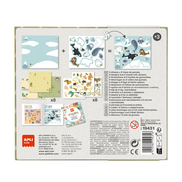 Set mit Aufklebern – Tiere und ihre Umgebung - Tublu.de