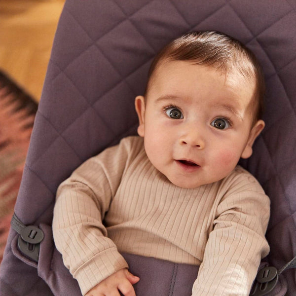 Babywippe BLISS COTTON – Dunkelviolett