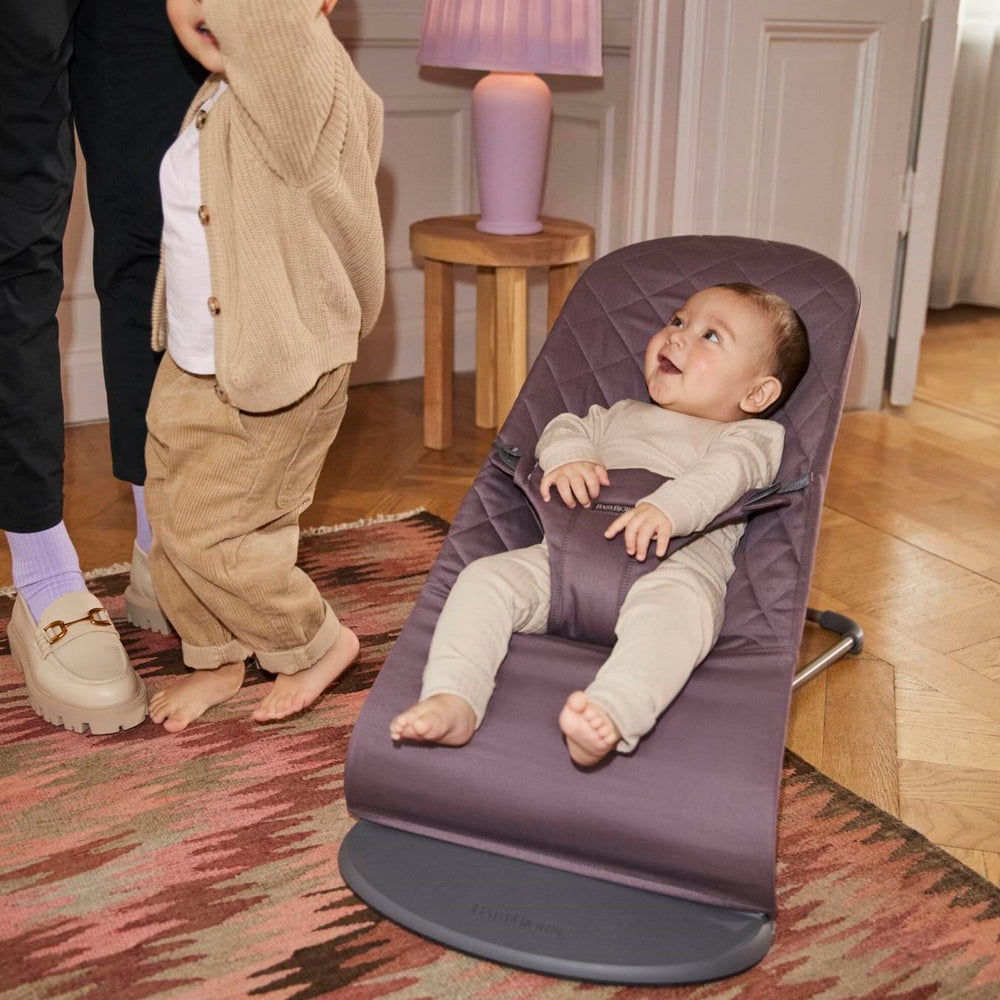 Babywippe BLISS COTTON – Dunkelviolett
