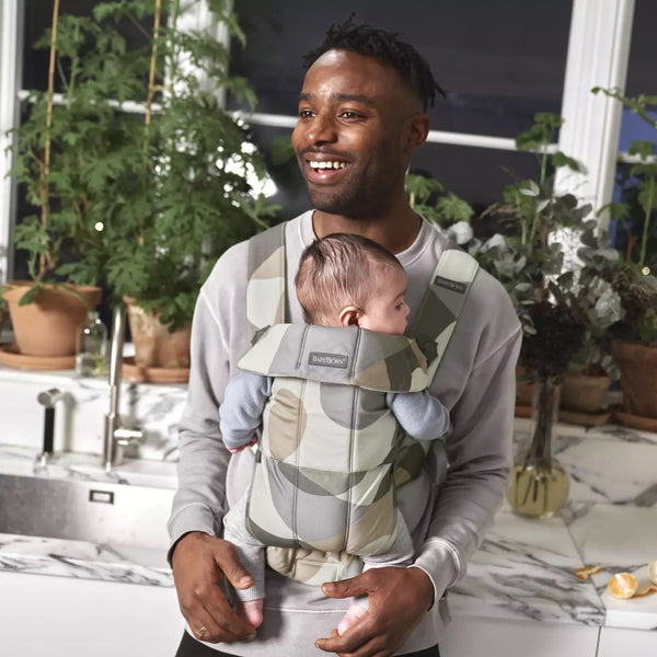 Babytrage MINI Cotton – Khaki/Green Print