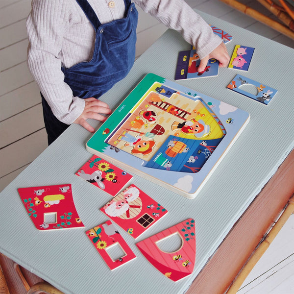Puzzle für die Kleinsten 3 Spielbretter  - Bauernhof - Tublu.de