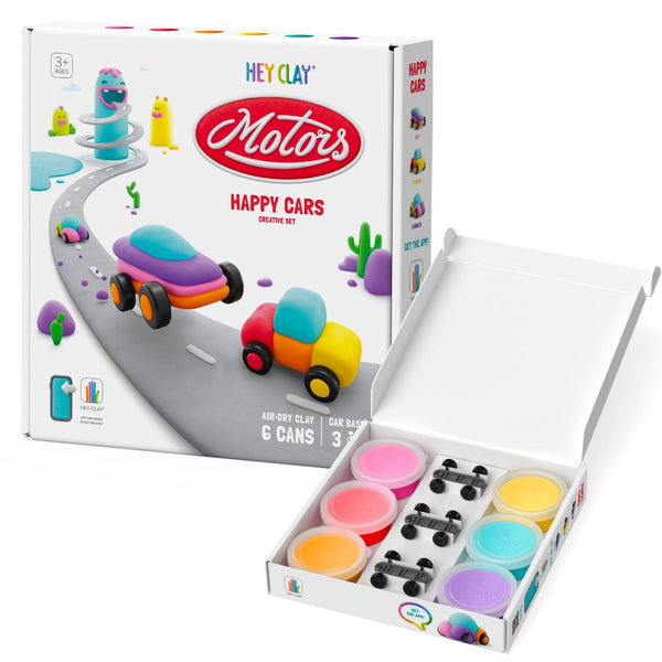 Modelliermasse – Fröhliche Autos