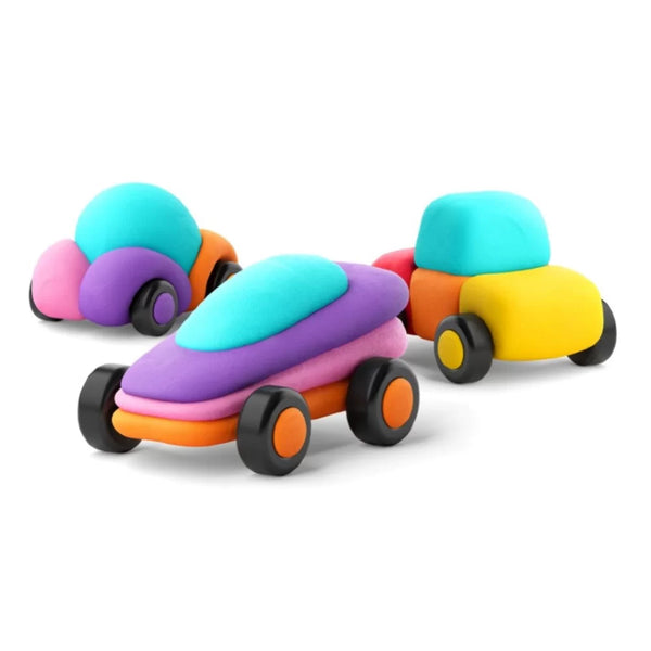 Modelliermasse – Fröhliche Autos