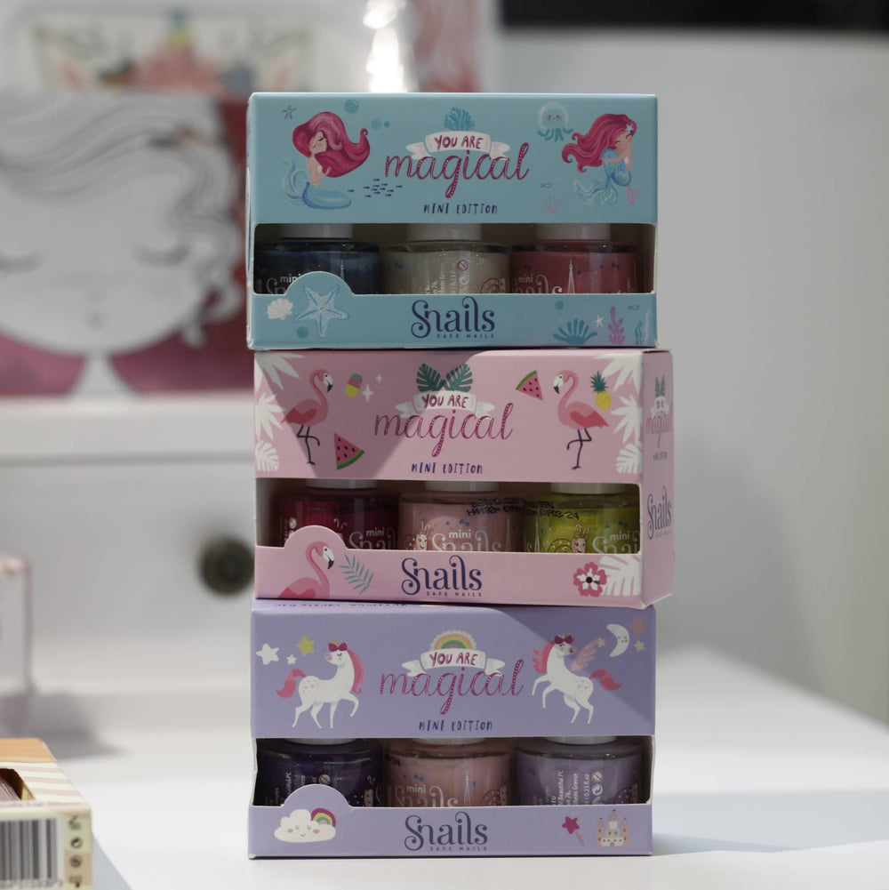 Set mit 3 Nagellacken für Kinder Mini - Flamingo Sonderedition