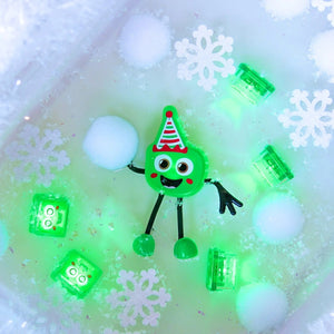 Badefigur Weihnachtsedition – Set mit zwei im Wasser leuchtenden Sensorikwürfeln - Tublu.de