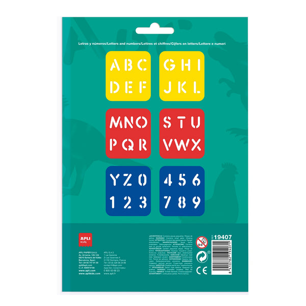 Schablonenset – Buchstaben und Zahlen - Tublu.de