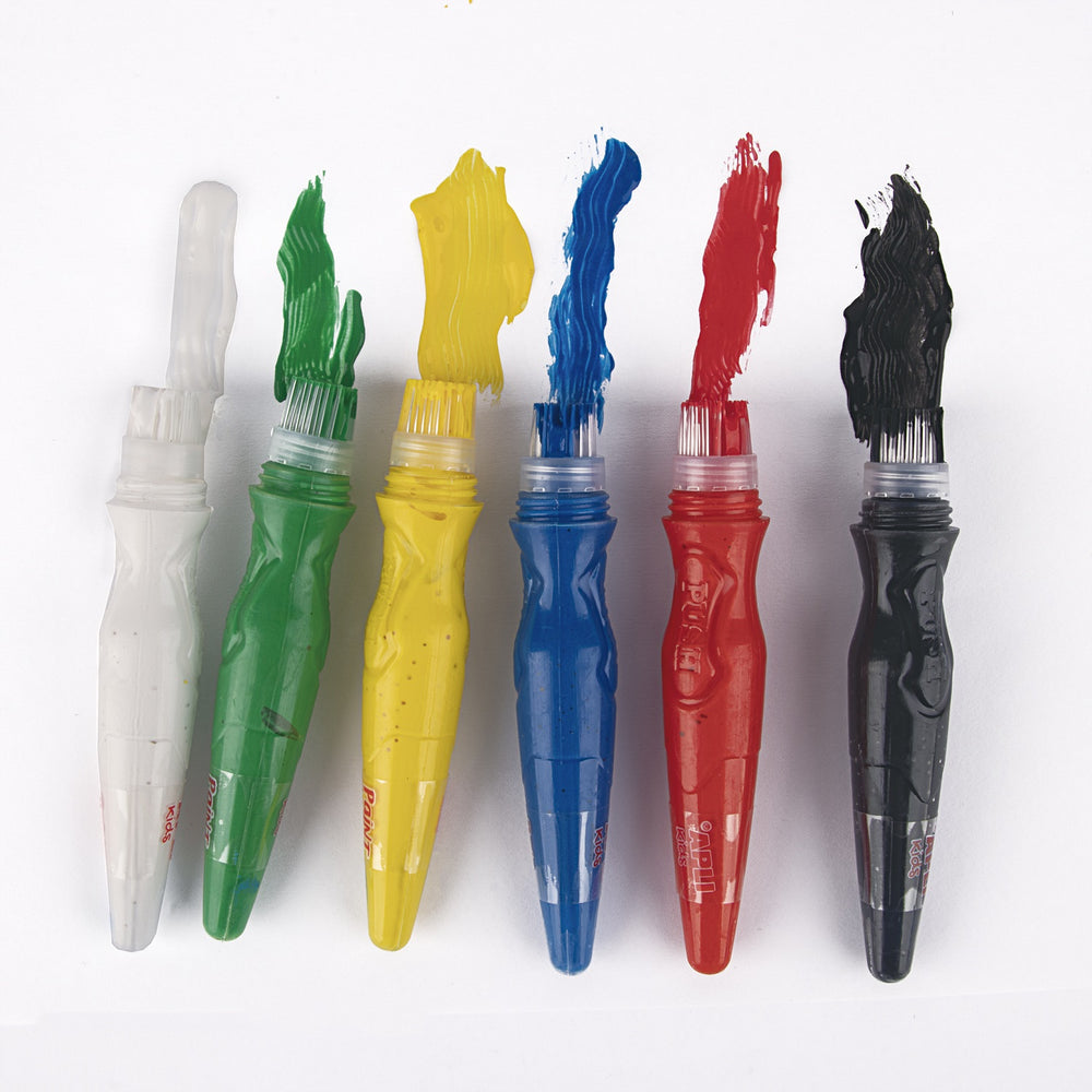 Farben in Tuben mit Pinsel – Grundfarben, 6 Stück - Tublu.de