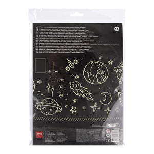 Set mit im Dunkeln leuchtenden Rubbelbildern – Magic Scratch A4 - Tublu.de